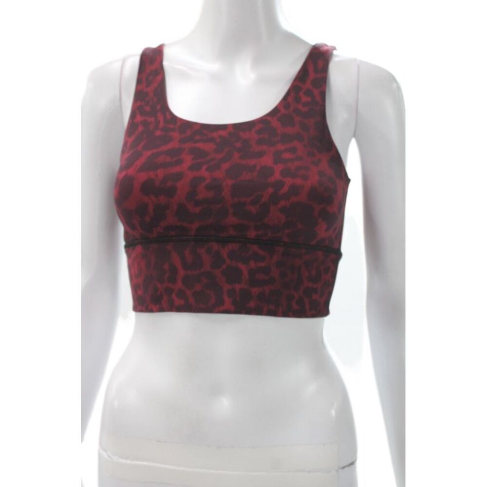 Define Your Inspiration Womens Animal Print Sports Bra Red Size Extra Small